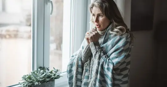 Homeowner feeling cold because of broken heater