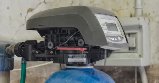 control head of a water softener system